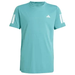 Club 3-Stipes tennisshirt junior powder teal*adidas New