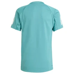 Club 3-Stipes tennisshirt junior powder teal*adidas New