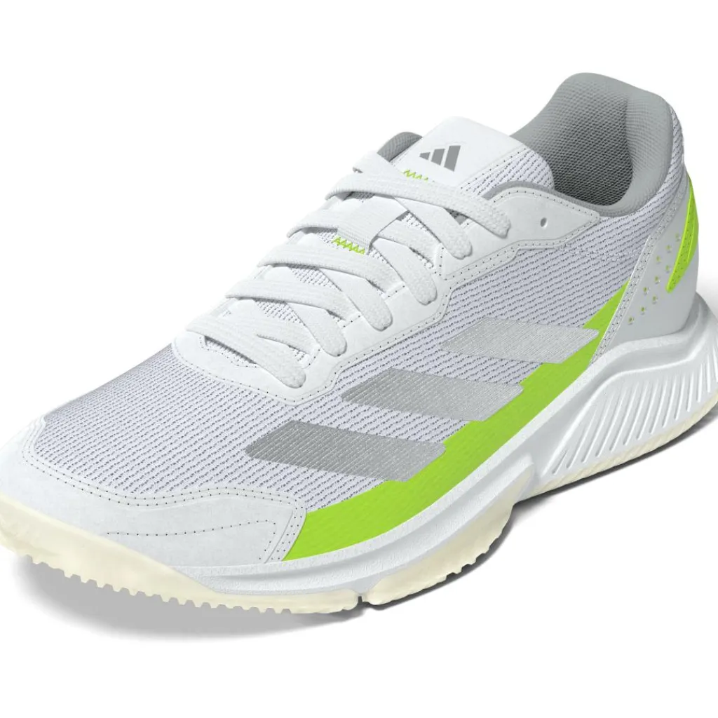 Courtquick padelschoenen dames cloud white silver metallic lucid lemon*adidas Online