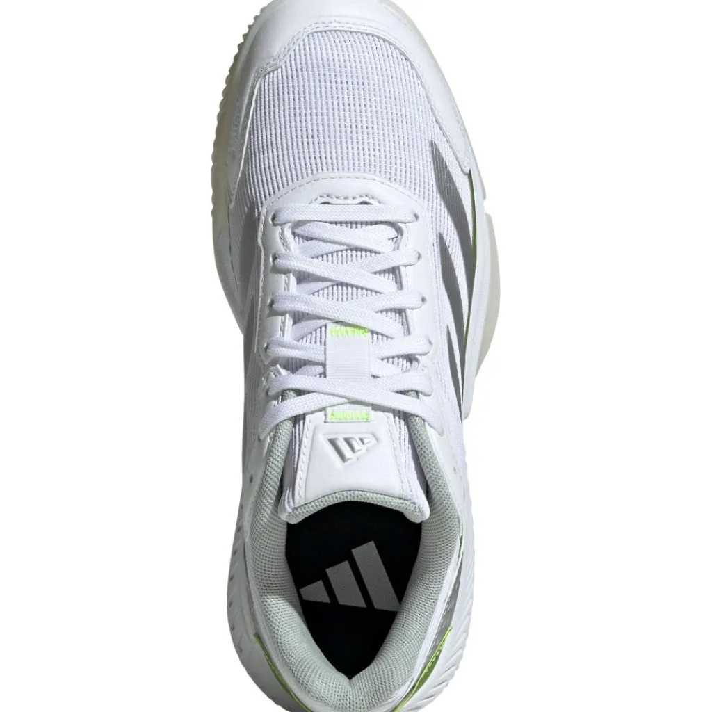 Courtquick padelschoenen dames cloud white silver metallic lucid lemon*adidas Online