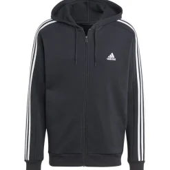 Essential Fleece 3-Stripes vest heren black*adidas Best