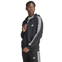 Essential Fleece 3-Stripes vest heren black*adidas Best