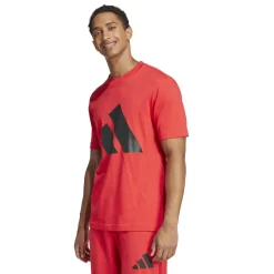 Essentials Big Logo shirt heren pure ruby black*adidas New