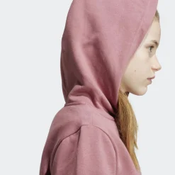 Essentials Small Logo fleece hoodie junior preloved crimson*adidas Hot