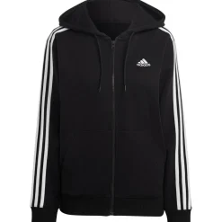 Essentials 3-Stripes French Terry vest dames black white*adidas Sale