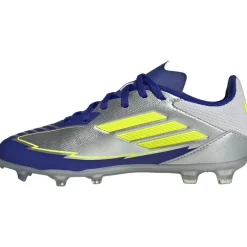 F50 League Messi FG MG voetbalschoenen junior silver metallic solar yellow lucid blue*adidas Best