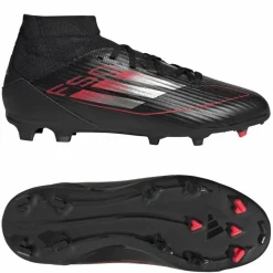 F50 League Mid FG MG voetbalschoenen junior core black iron metallic lucid red*adidas Hot