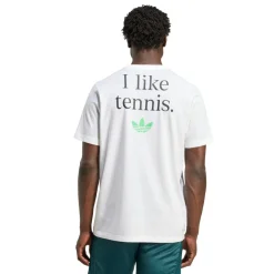Graphic tennisshirt heren white*adidas Hot