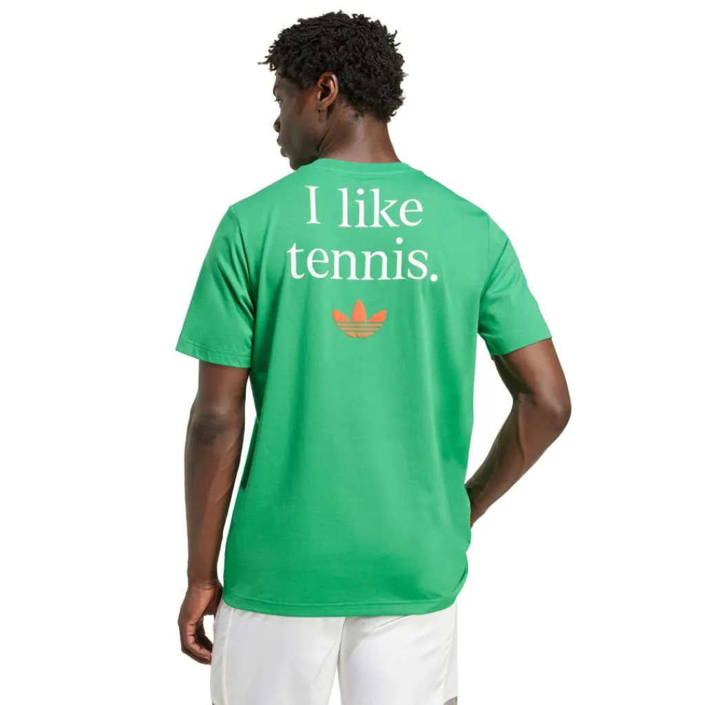 Graphic tennisshirt heren green*adidas Discount