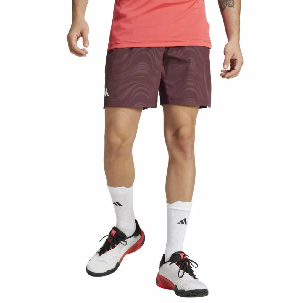 Pro Ergo tennisshort heren aurora ruby brown*adidas Hot