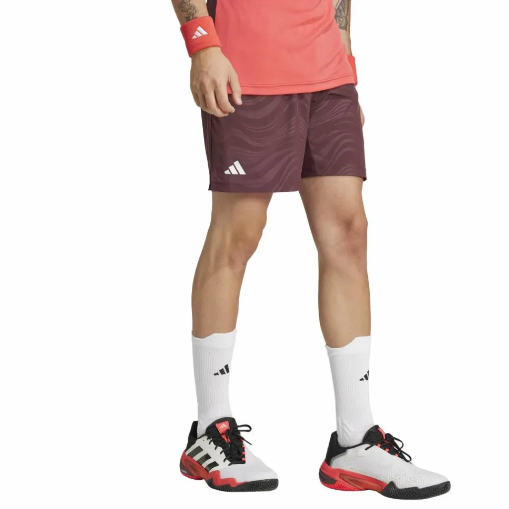 Pro Ergo tennisshort heren aurora ruby brown*adidas Hot