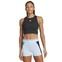Techfit Colorblock Cropped Training tanktop dames  black semi court green*adidas Sale