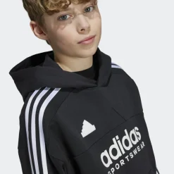 Tiro fleece hoodie junior black white*adidas Best