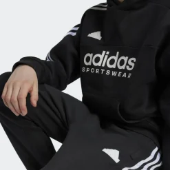 Tiro fleece hoodie junior black white*adidas Best