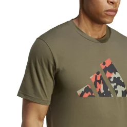 Train Essentials Seasonal Logo trainingsshirt  heren olive strata*adidas Online