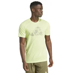 Train Essentials Seasonal shirt heren pulse lime silver pebble*adidas Outlet