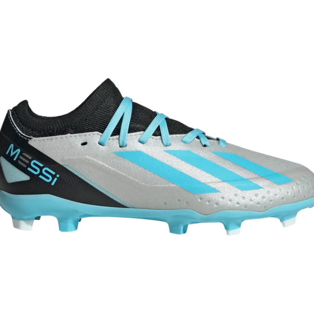 X Crazyfast Messi.3 FG voetbalschoenen junior silver metallic blish blue core black*adidas Online