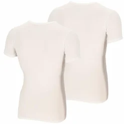 Bamboo O-hals shirt heren white 2-pack*Apollo Discount