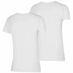 Bamboo V-hals shirt heren white 2-pack*Apollo Sale