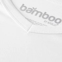 Bamboo V-hals shirt heren white 2-pack*Apollo Sale