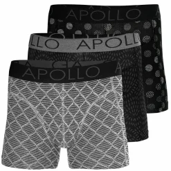 Onderbroek heren multi black 3-pack*Apollo Clearance