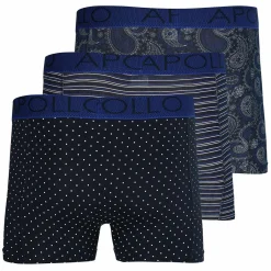 Onderbroek heren paisley blue 3-pack*Apollo Outlet