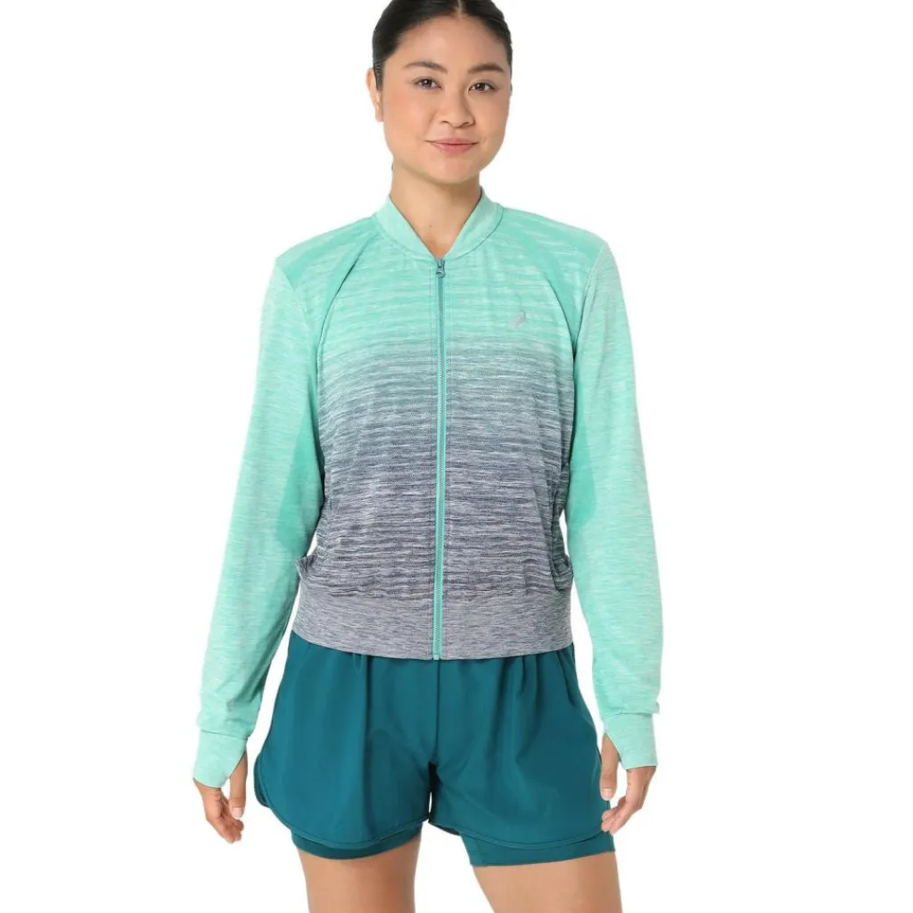 Nagino Run hardloopjack dames aurora green blue expanse*Asics Sale