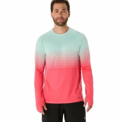 Seamless LS hardloopshirt heren coral reef oasis green*Asics New