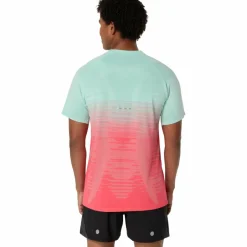 Seamless SS hardloopshirt heren coral reef oasis green*Asics Outlet