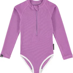 Orchid Ribbed badpak junior purple*Beach & Bandits