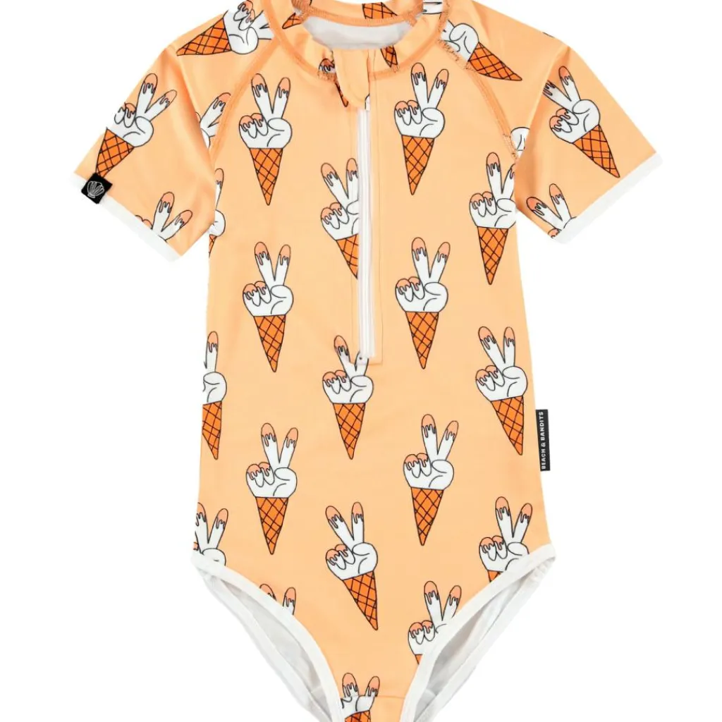 Peace Cream badpak junior apricot*Beach & Bandits