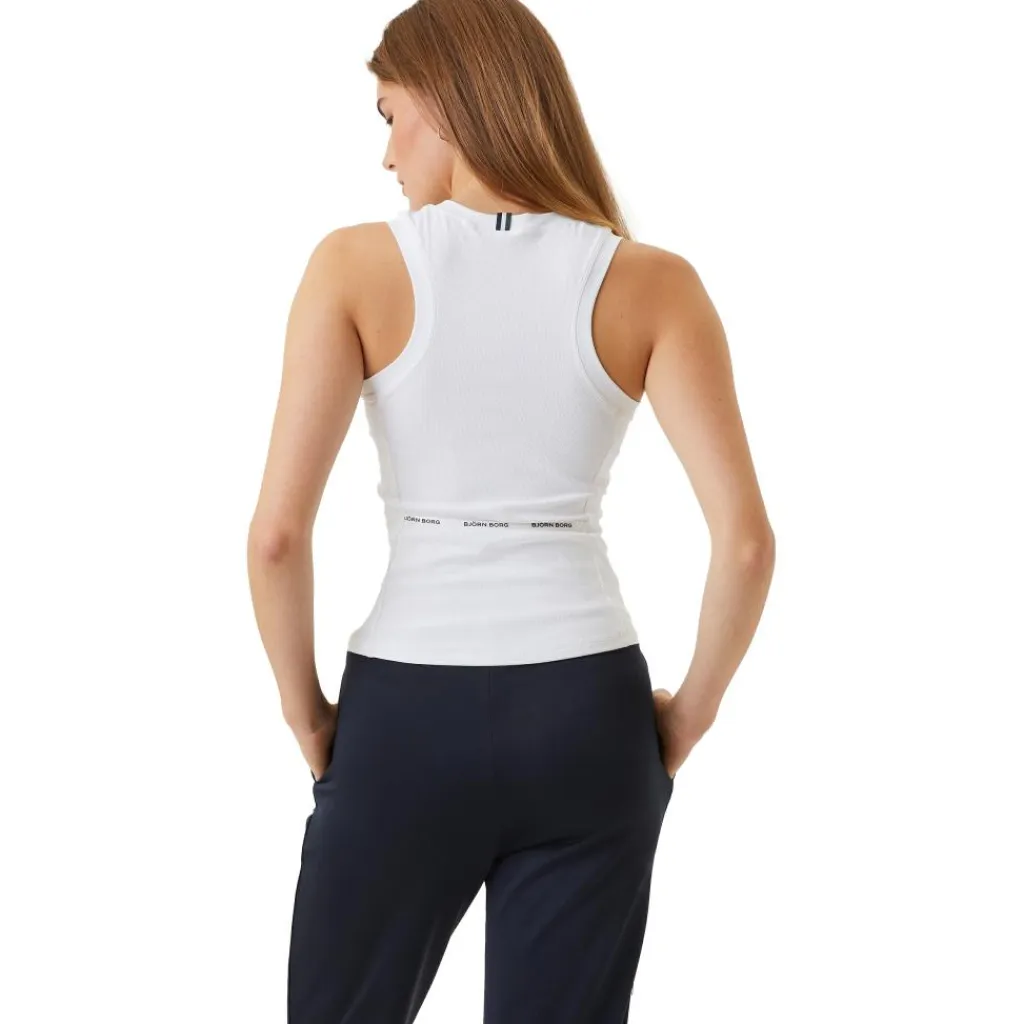Ace Rib Pocket tennis tanktop dames brilliant white*Björn Borg New