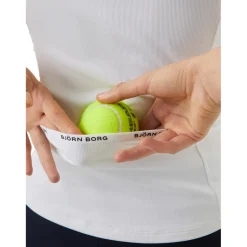 Ace Rib Pocket tennis tanktop dames brilliant white*Björn Borg New