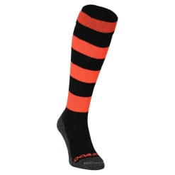 Rugby hockeysokken black neon orange*Brabo Hot
