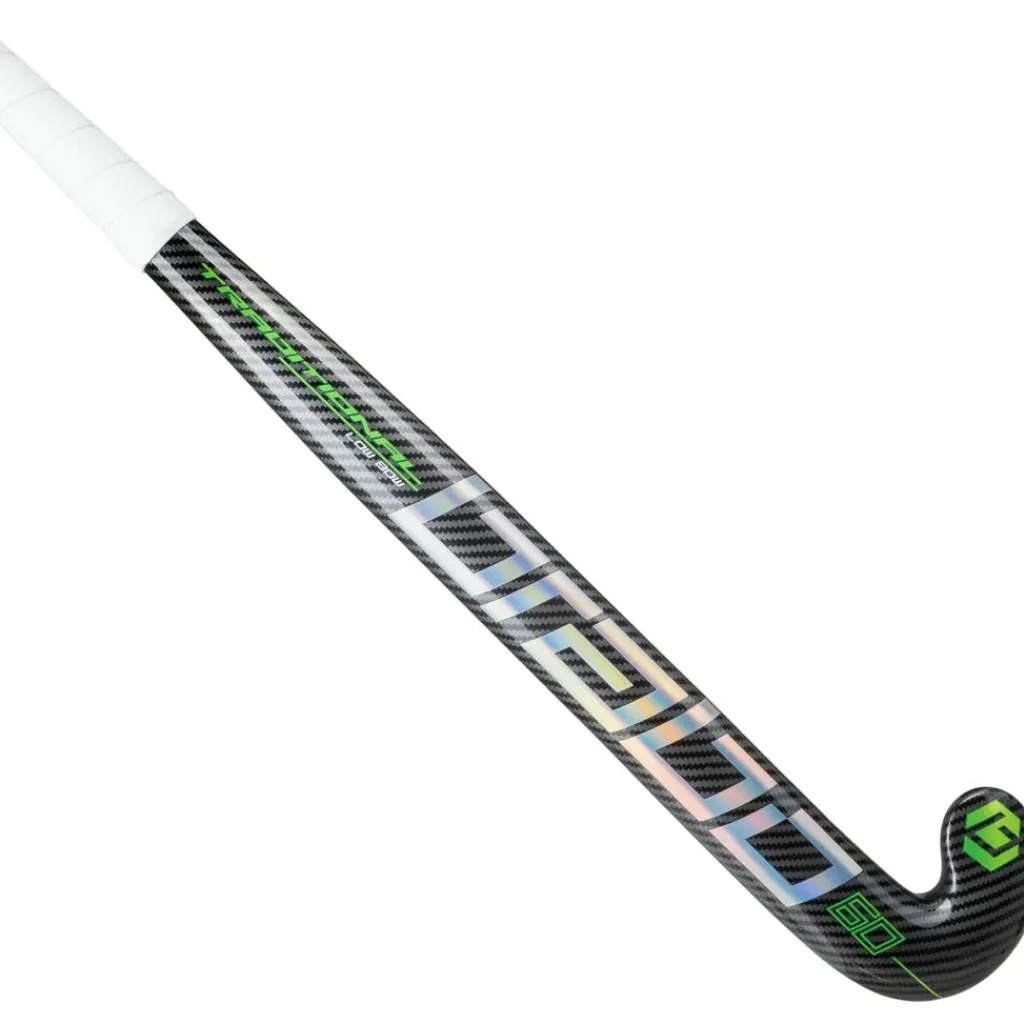 Traditional Carbon 60 Low Bow hockeystick black neongreen*Brabo Outlet