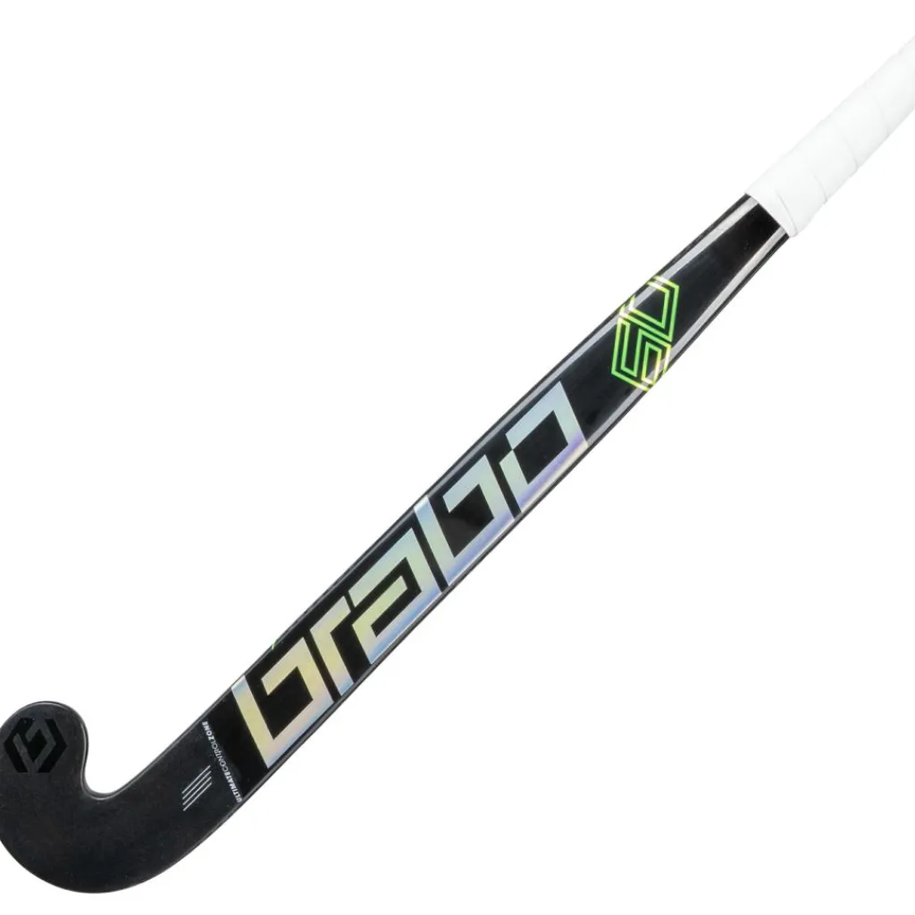 Traditional Carbon 60 Low Bow hockeystick black neongreen*Brabo Outlet