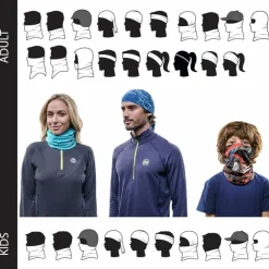 Lightweight Merino Wool Tubular col solid grey*Buff