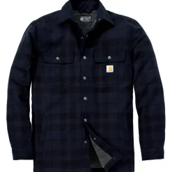 Flannel Sherpa Lined overhemd heren navy*Carhartt Online