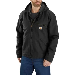 Relaxed Fit Washed Duck Shepa Lined winterjas heren black*Carhartt Sale