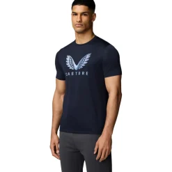 Adapt Short Graphic shirt heren midnight navy sky blue*Castore Discount