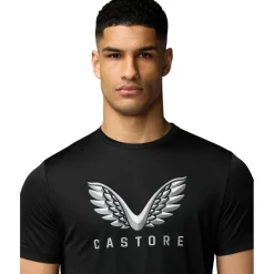 Adapt Short Graphic shirt heren black white*Castore Online