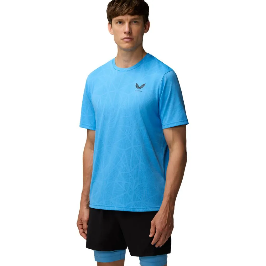 Engineered Knit shirt heren cool blue black*Castore Outlet