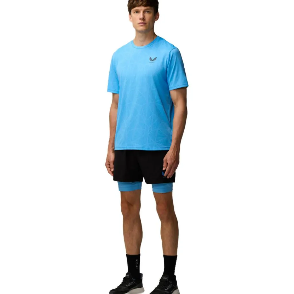 Engineered Knit shirt heren cool blue black*Castore Outlet