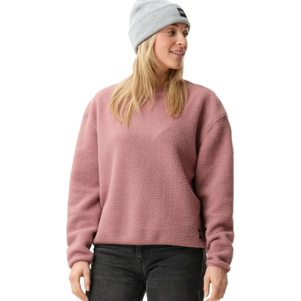 Snug Pile Crew sweater dames dark rose*ColourWear Hot