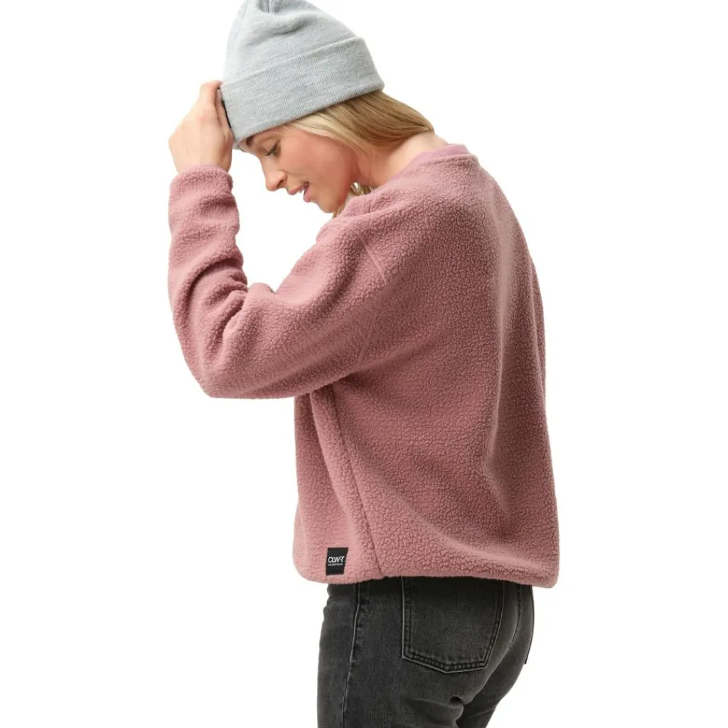 Snug Pile Crew sweater dames dark rose*ColourWear Hot