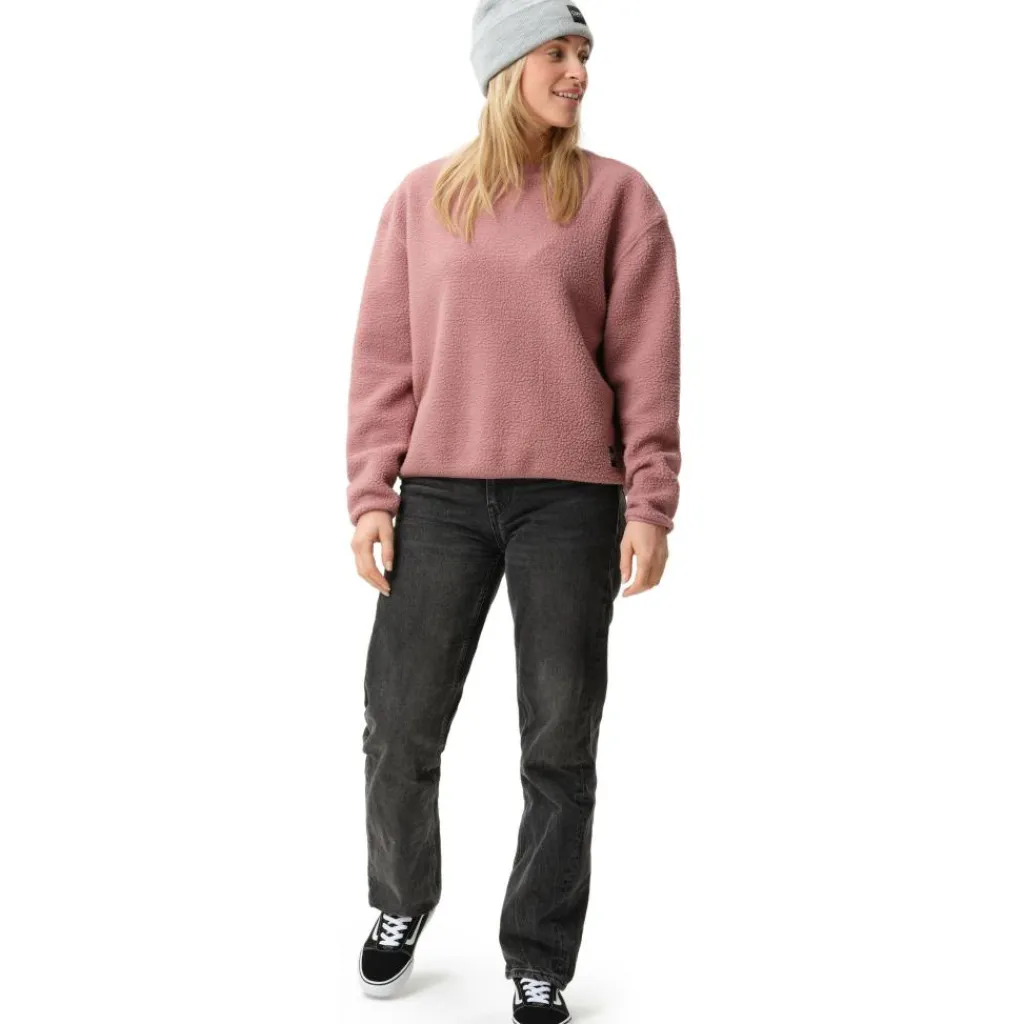 Snug Pile Crew sweater dames dark rose*ColourWear Hot
