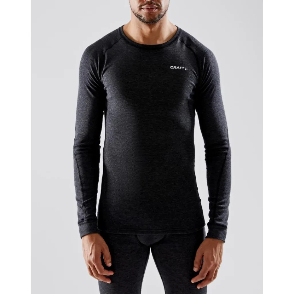 CORE Wool Merino LS thermoshirt heren black*Craft