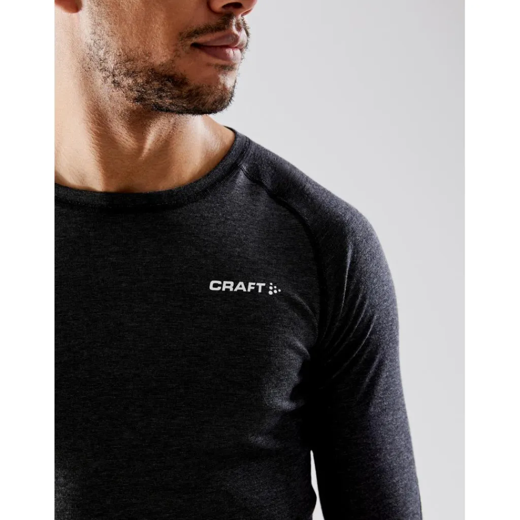 CORE Wool Merino LS thermoshirt heren black*Craft