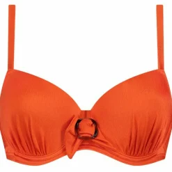 Satin Tomato Padded bikini top dames*Cyell Discount