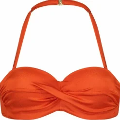 Satin Tomato Padded Wired bikini top dames*Cyell Clearance